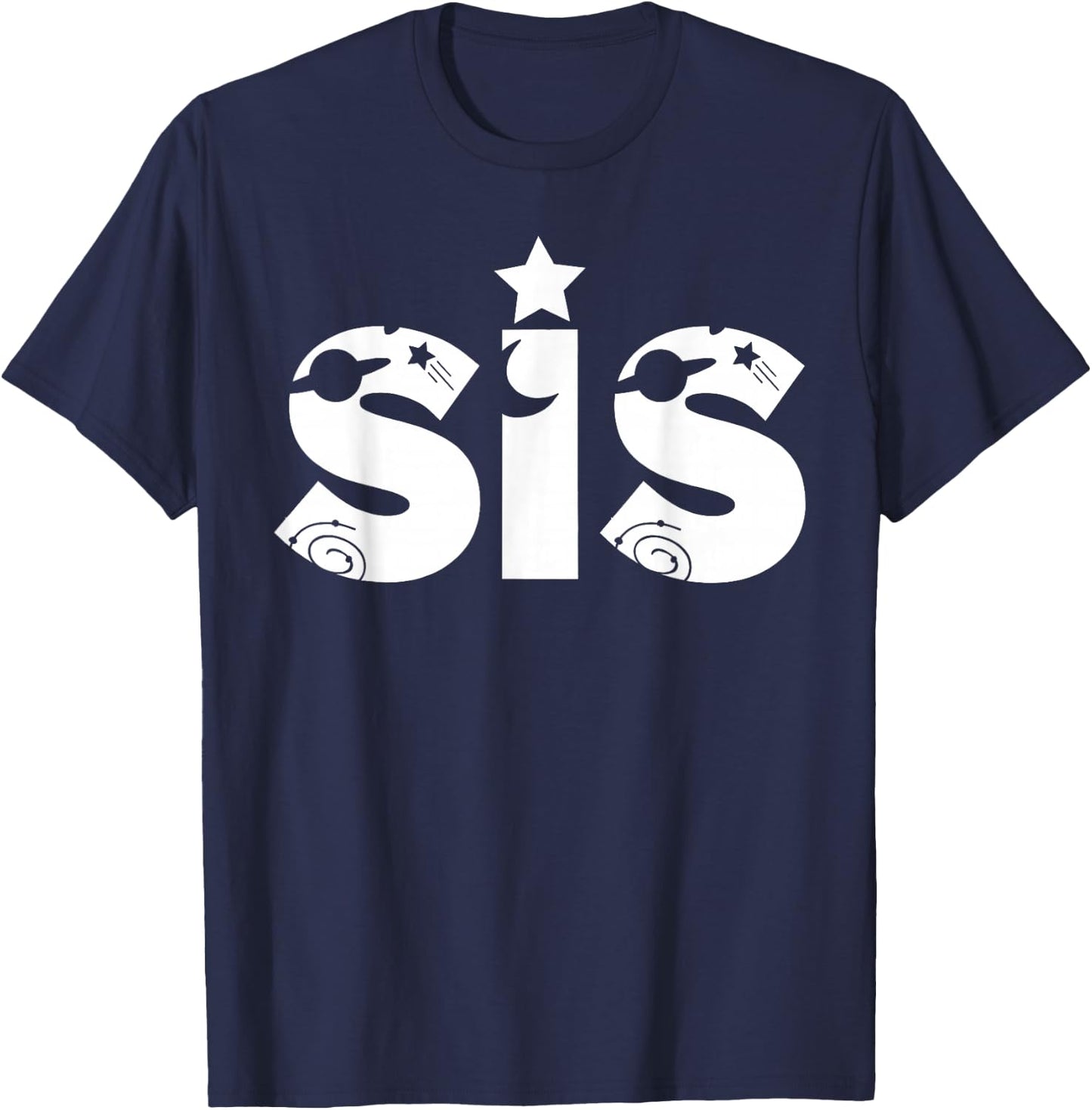 Funny Sister Space Astronaut Birthday Party T-Shirt - T-Shirt | Navy