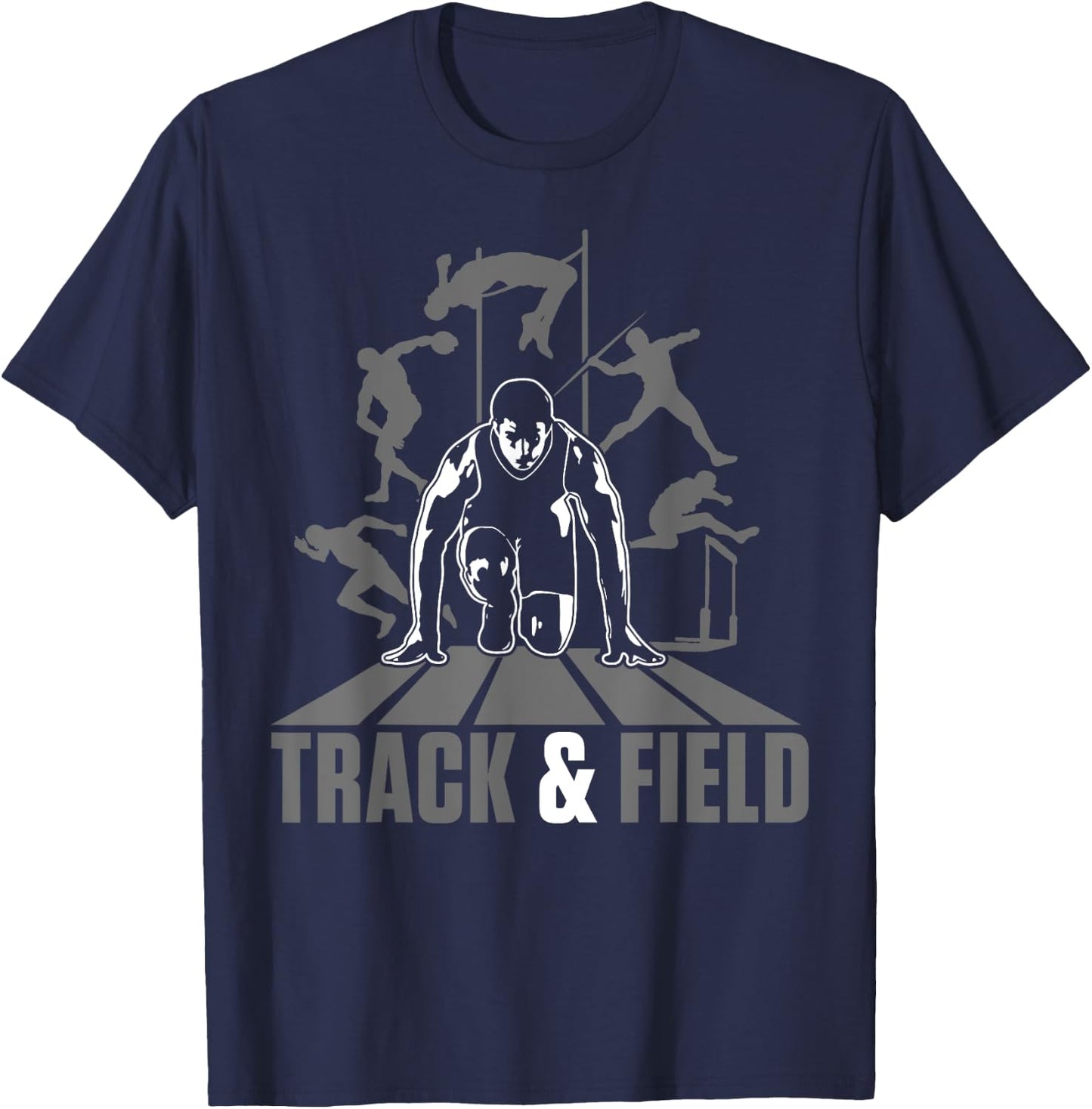 Cute Track And Field Athletics For Boys And Girls T-Shirt - T-Shirt | Navy