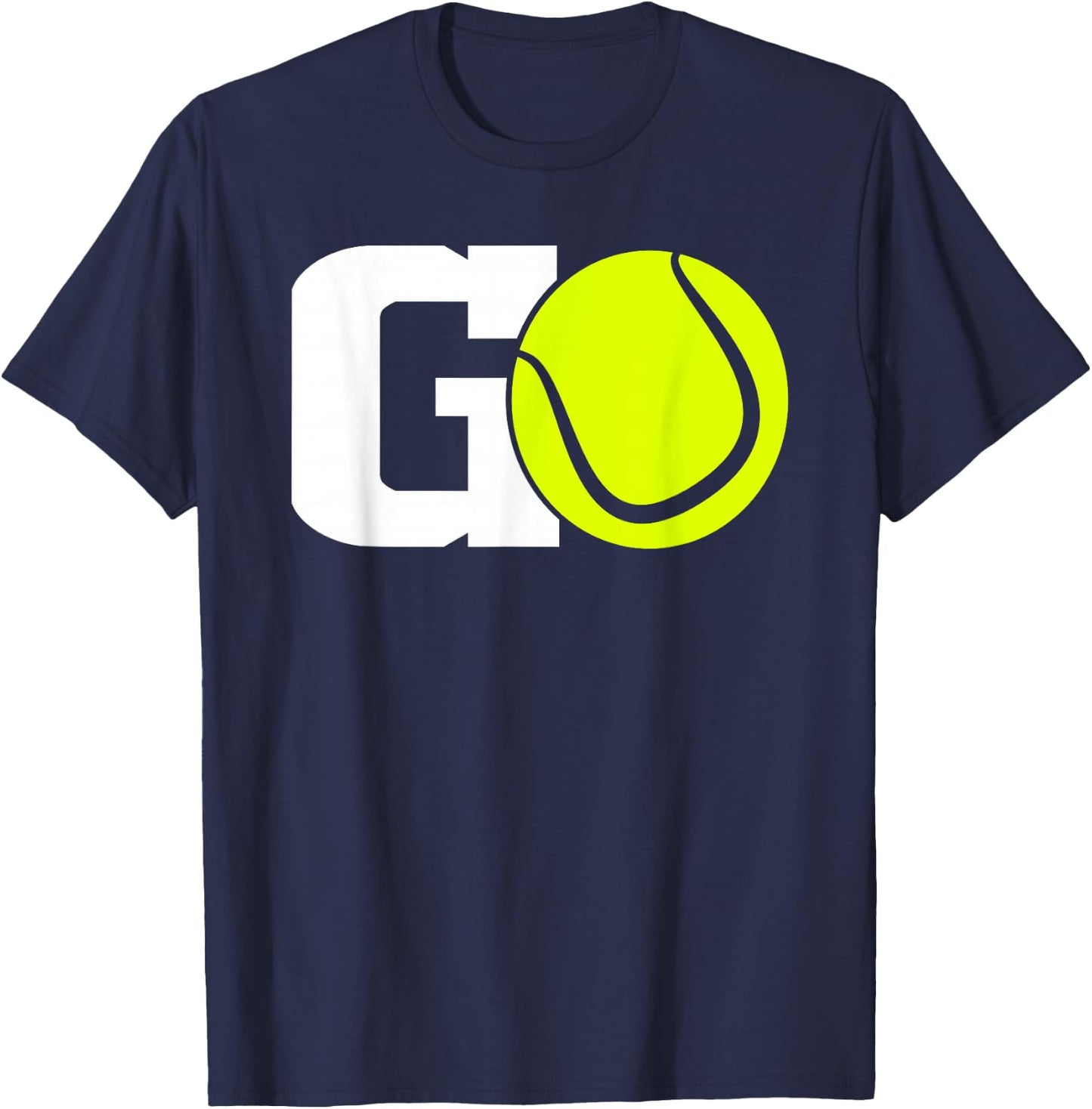 Tennis Player Go Design Graphic T-Shirt - T-Shirt | Navy