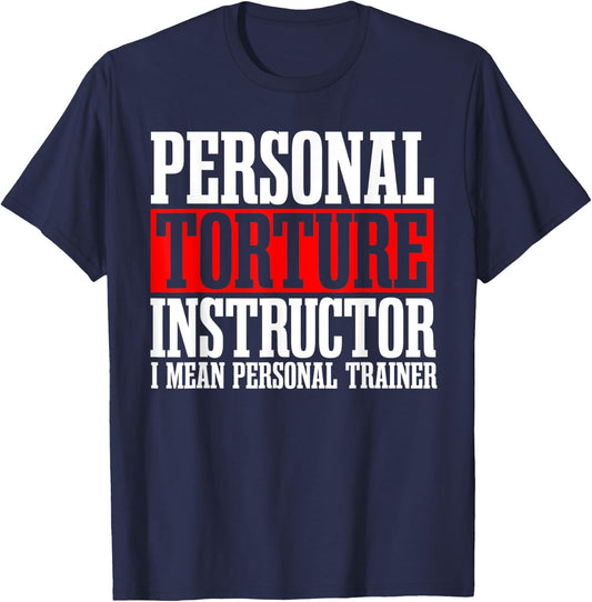 Personal Trainer Instructor Fitness Workout Coach Gym T-Shirt - T-Shirt | Navy