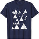 Geometric Triangles Shapes Geometry Abstract Art Distressed T-Shirt - T-Shirt | Navy