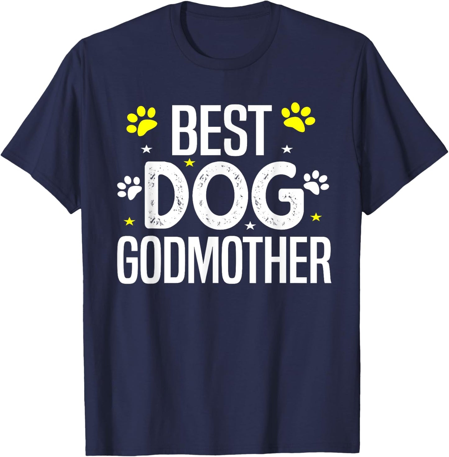 Dog Lover Holiday Christmas Best Dog Godmother Gift Women Kids T-Shirt - T-Shirt | Navy