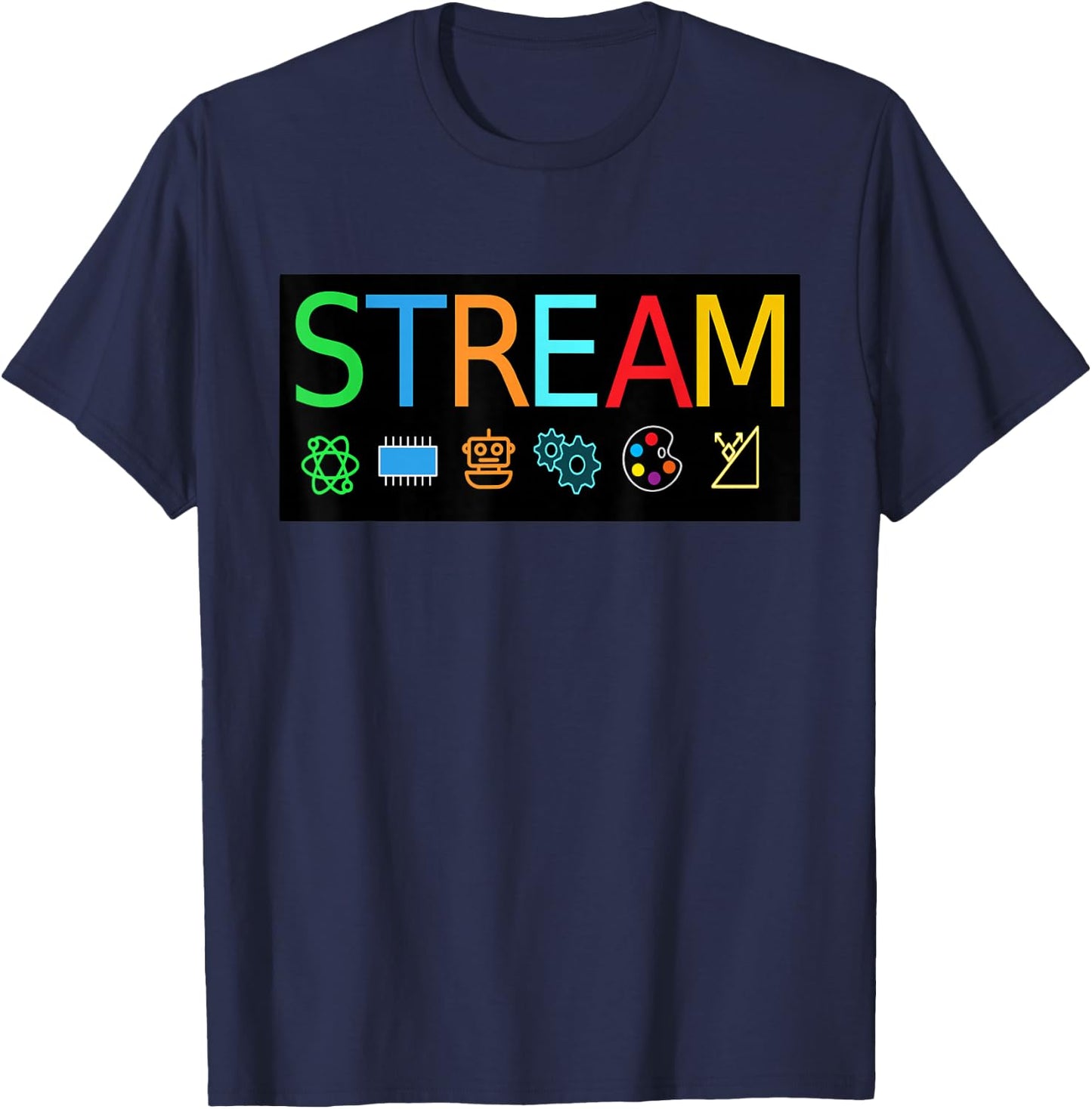 STREAM Technology Robotics Shirt for Teachers and Students T-Shirt - T-Shirt | Navy