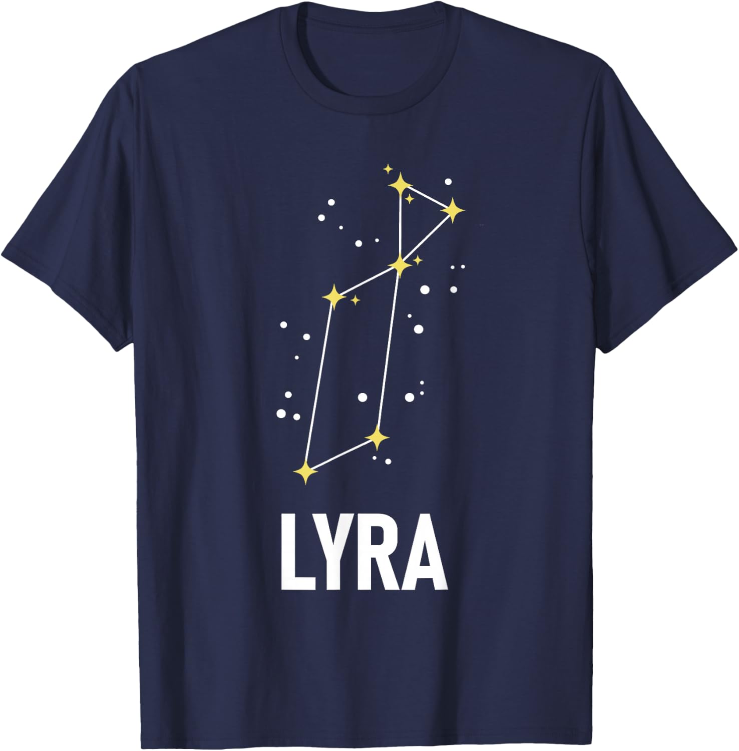 Lyra - Stars Constellation Stargazing Astrology Stargazer T-Shirt - T-Shirt | Navy
