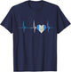Guatemala Heartbeat EKG Pulse Guatemalan Heart Mayan Chapin T-Shirt - T-Shirt | Navy