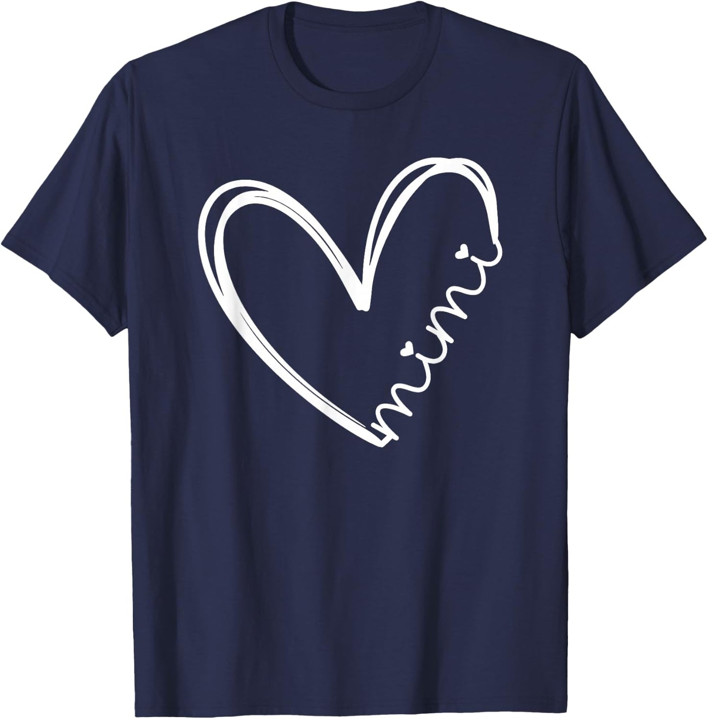 Funny Mimi Heart for Grandma Mother Day Women Small T-Shirt - T-Shirt | Navy