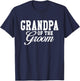 Grandpa Of The Groom Wedding Party T-Shirt - T-Shirt | Navy