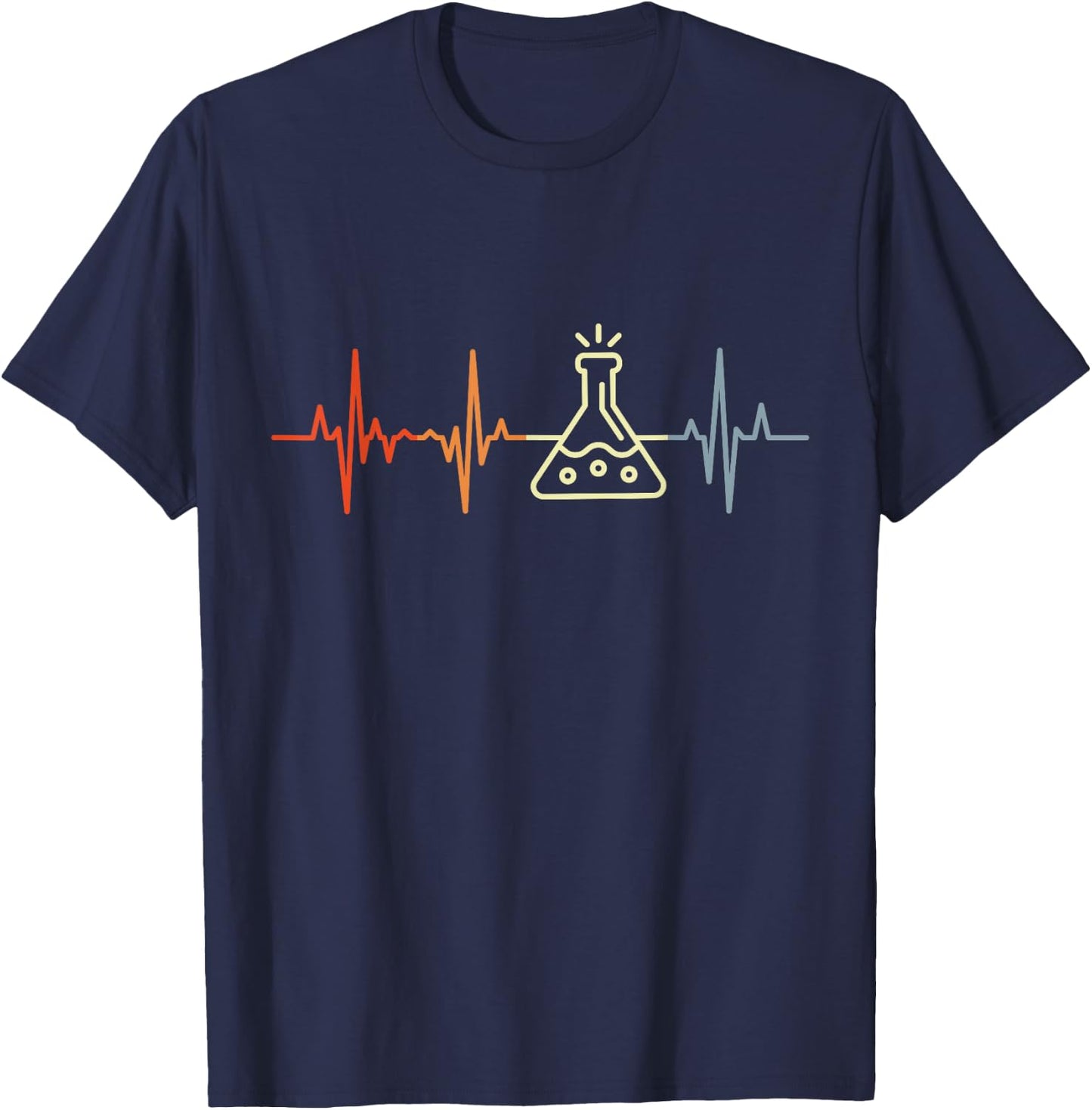 Vintage Chemistry Heartbeat T-Shirt - T-Shirt | Navy
