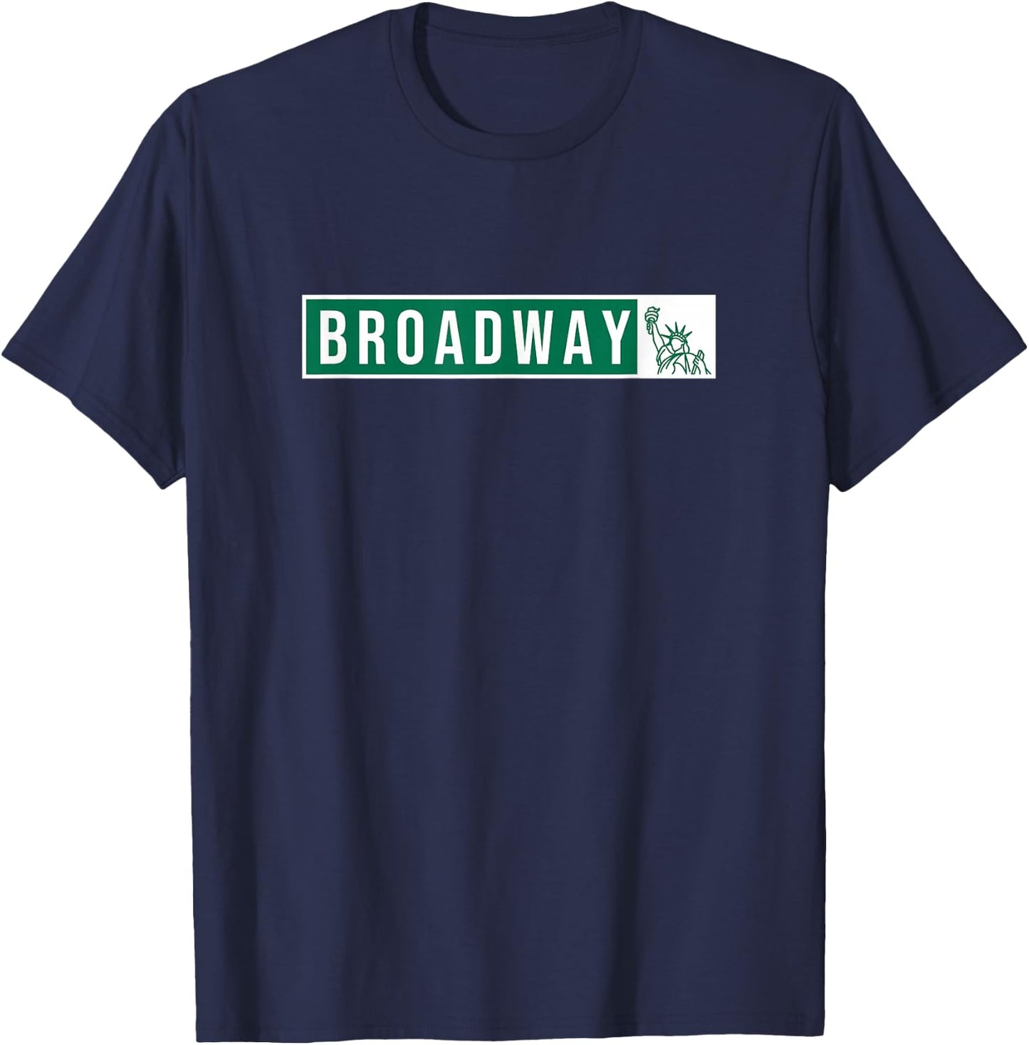 Musical Theater - Broadway Street Sign T-Shirt - T-Shirt | Navy