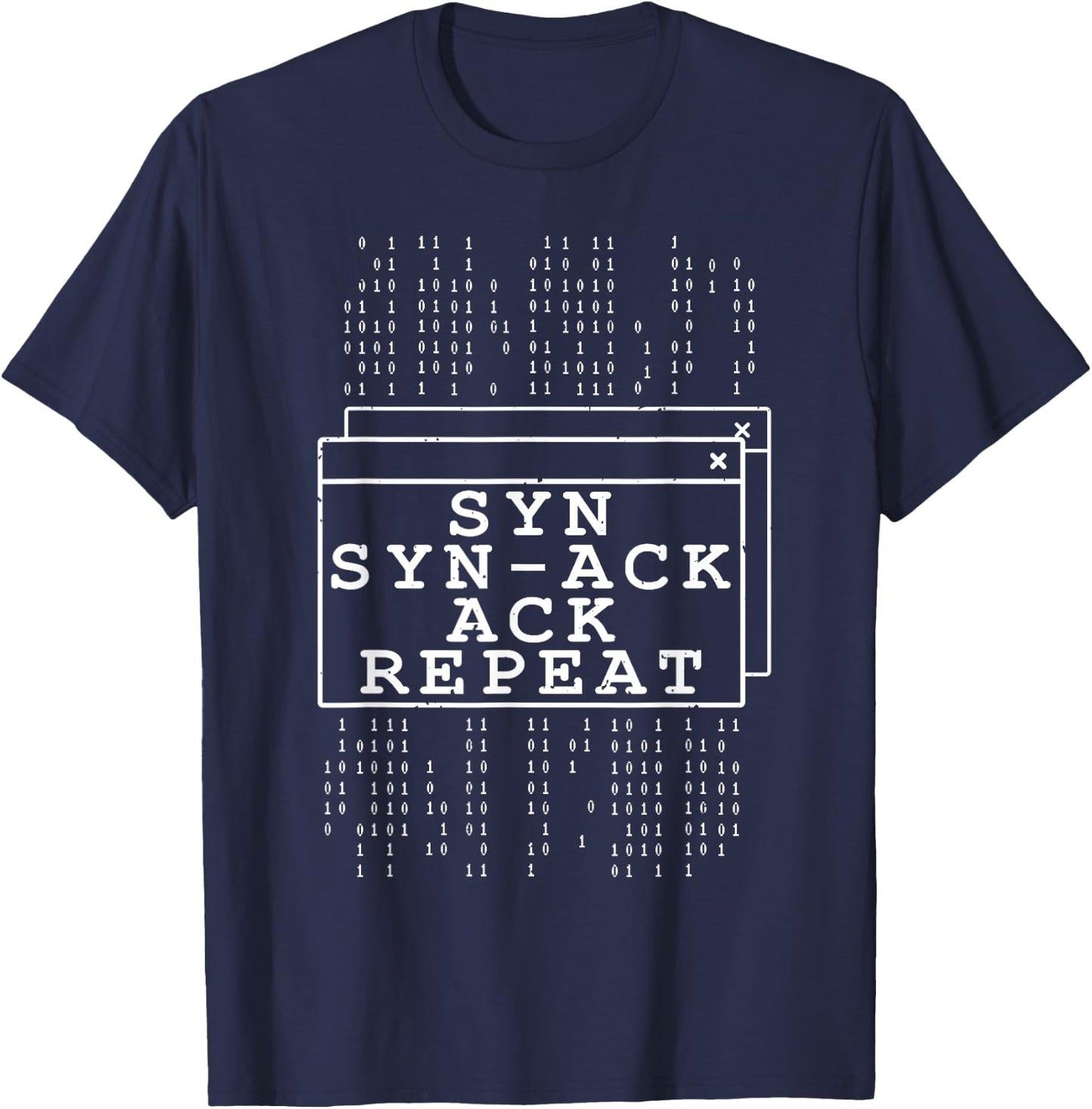 Network Admin, Syn Ack Repeat, Sysadmin & IT Programmer T-Shirt - T-Shirt | Navy