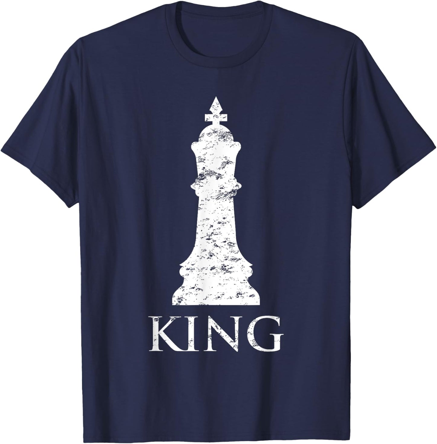 Funny Chess Pieces King Chess player Checkmate T-Shirt - T-Shirt | Navy