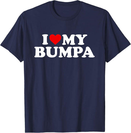 I Love My Bumpa Design: Toddler, Boy, Girl, Youth, Baby T-Shirt - T-Shirt | Navy