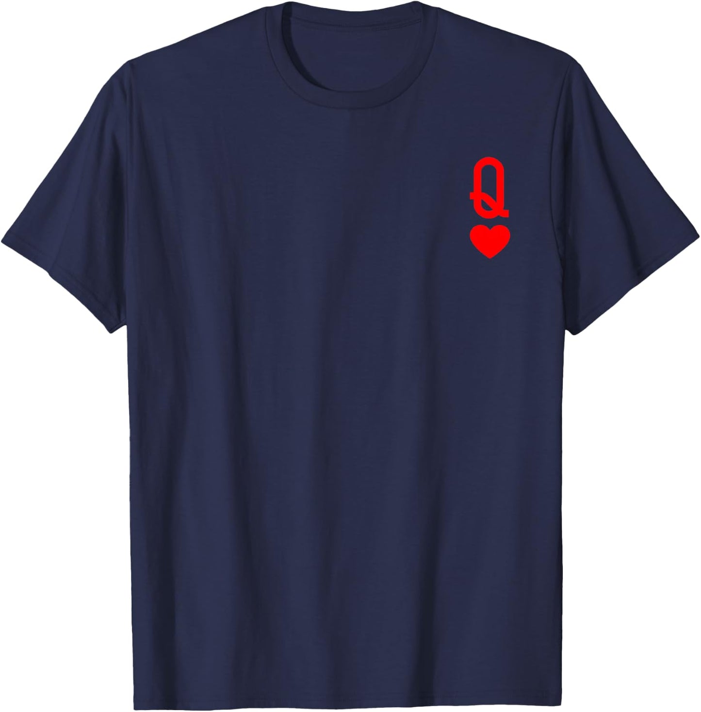 Queen of Heart King And Queen Easy Couple Halloween Costume T-Shirt - T-Shirt | Navy