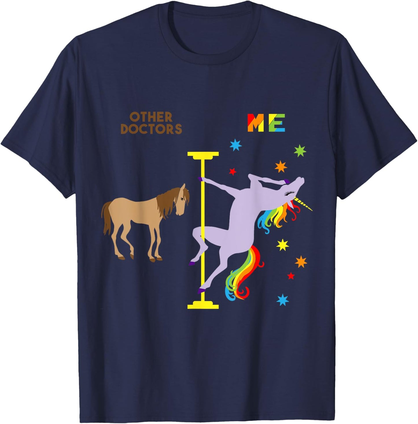 Doctor Unicorn Shirt Funny Rainbow Doctor Gifts for Doctors T-Shirt - T-Shirt | Navy