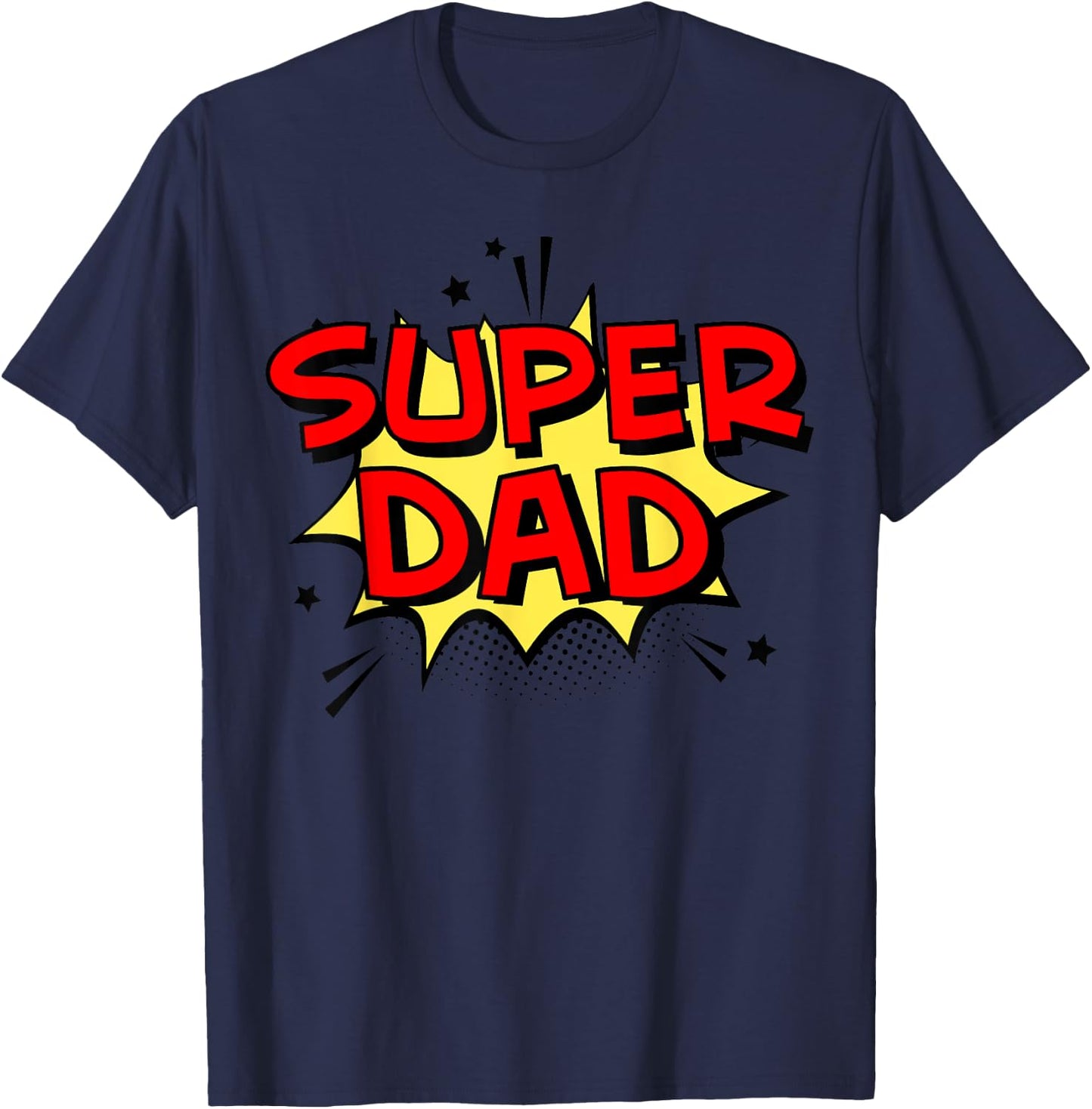 Cartoon Super Dad funny Super hero Dad T-Shirt - T-Shirt | Navy