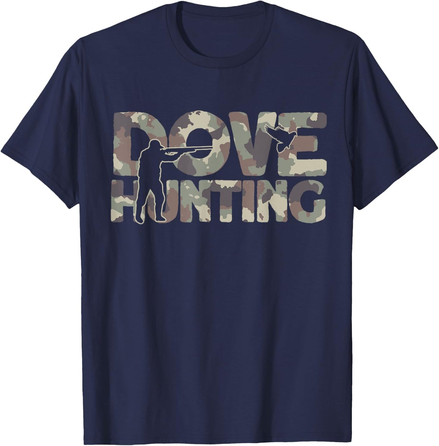 Dove Hunting Pigeon Camouflage Dove Hunter T-Shirt - T-Shirt | Navy