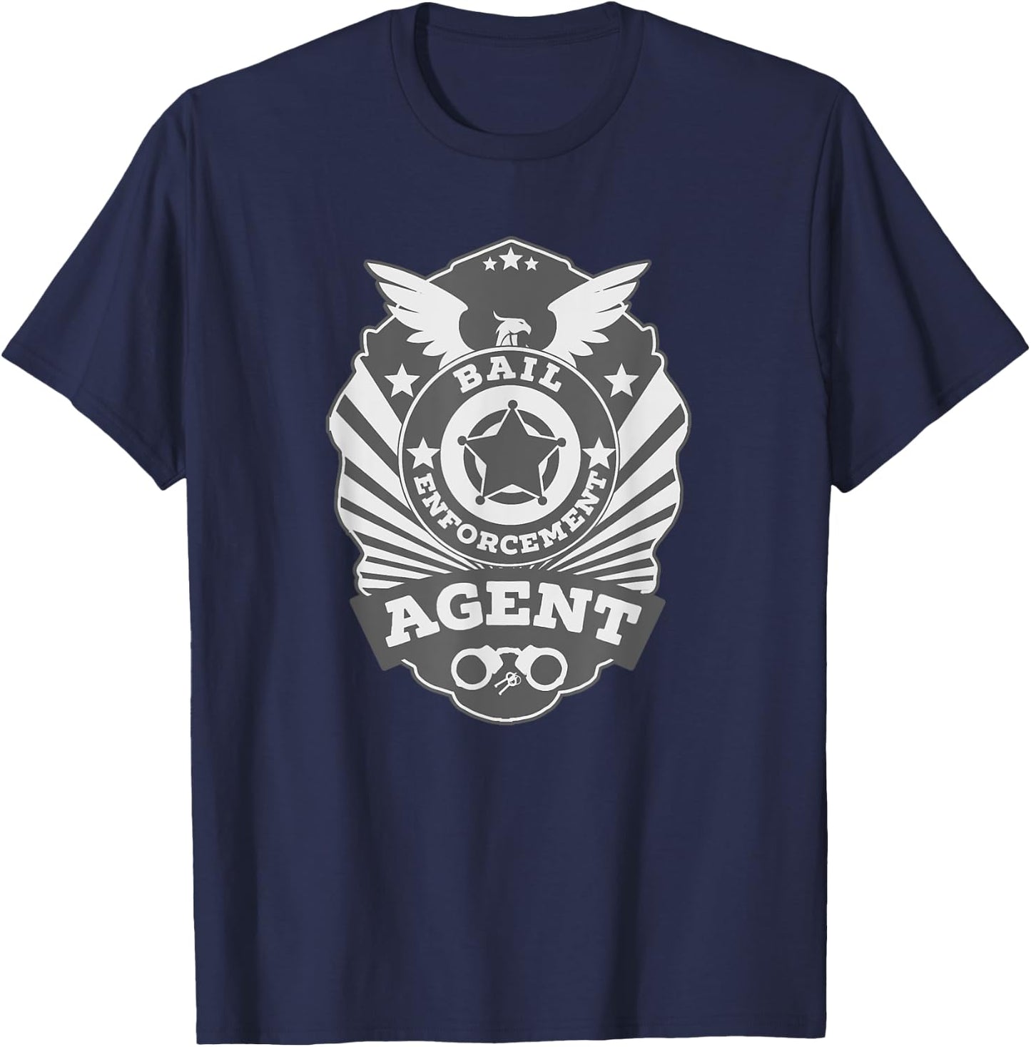 BEA Bail Enforcement Agent Badge Bounty Hunter Uniform T-Shirt - T-Shirt | Navy