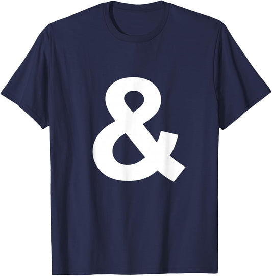 Ampersand Sign Shirt Initial Monogram T-Shirt - T-Shirt | Navy