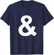 Ampersand Sign Shirt Initial Monogram T-Shirt - T-Shirt | Navy