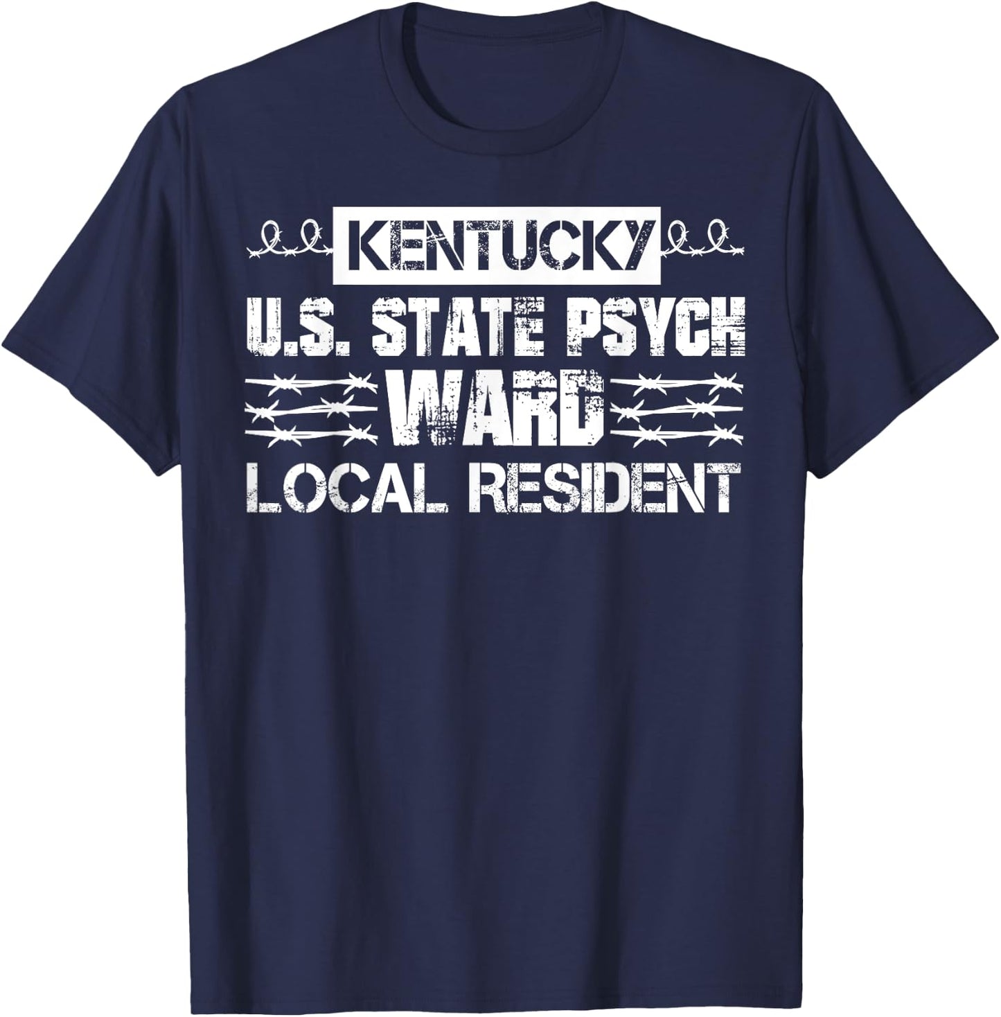 Kentucky U.S. Inmate Psych Ward County State Jail Halloween T-Shirt - T-Shirt | Navy