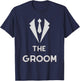 The Groom Squat Bachelor Supplies Party Wedding T-Shirt - T-Shirt | Navy