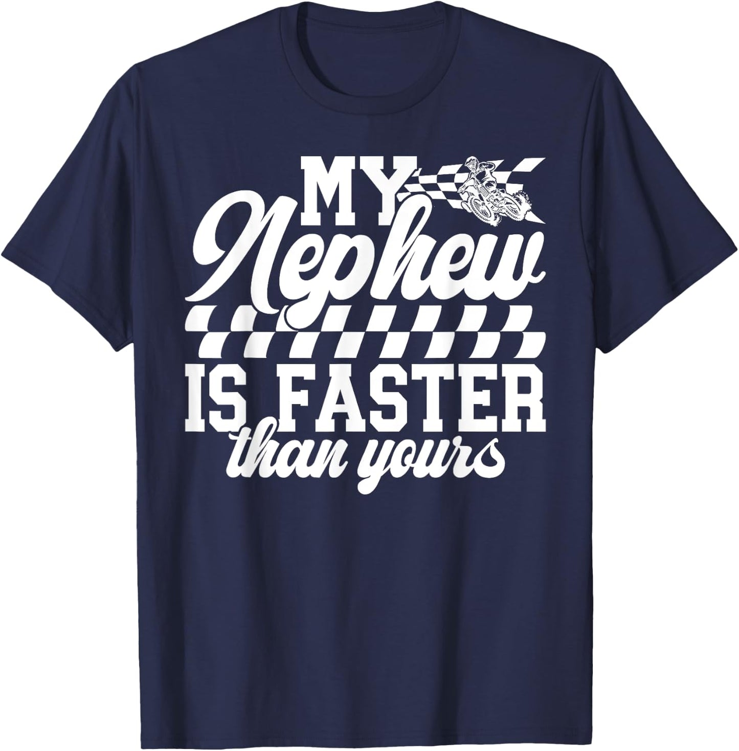 Motocross Aunt Proud Motocross Rider Auntie T-Shirt - T-Shirt | Navy