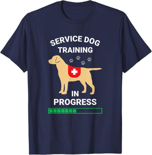 Service Dog in Training Registered Trainer Lab Retriever Men Women T-Shirt - T-Shirt | Navy