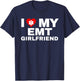 I Heart My EMT Girlfriend EMS First Responder Partner T-Shirt - T-Shirt | Navy