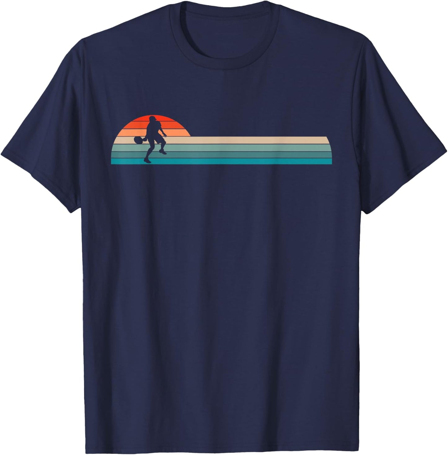 Vintage Retro Pickleball Player Small T-Shirt - T-Shirt | Navy