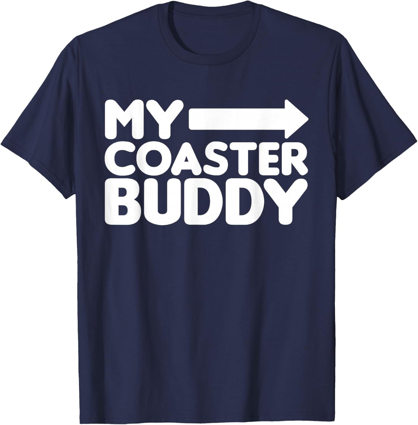 My Coaster Buddy Set 1/2 pointing right, Roller Coaster T-Shirt - T-Shirt | Navy