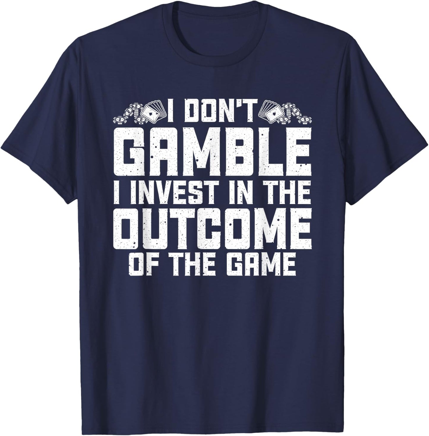 Funny Gambling Art Women Gambler Poker Casino Lover T-Shirt - T-Shirt | Navy