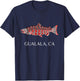 Gualala California Coho Salmon Fish Native American Indian T-Shirt - T-Shirt | Navy