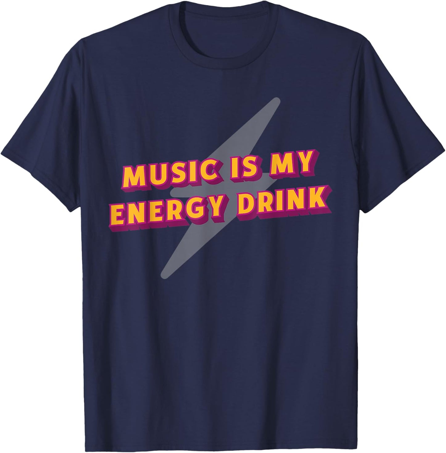 Music's My Energy Drink Energy Drink T-Shirt - T-Shirt | Navy