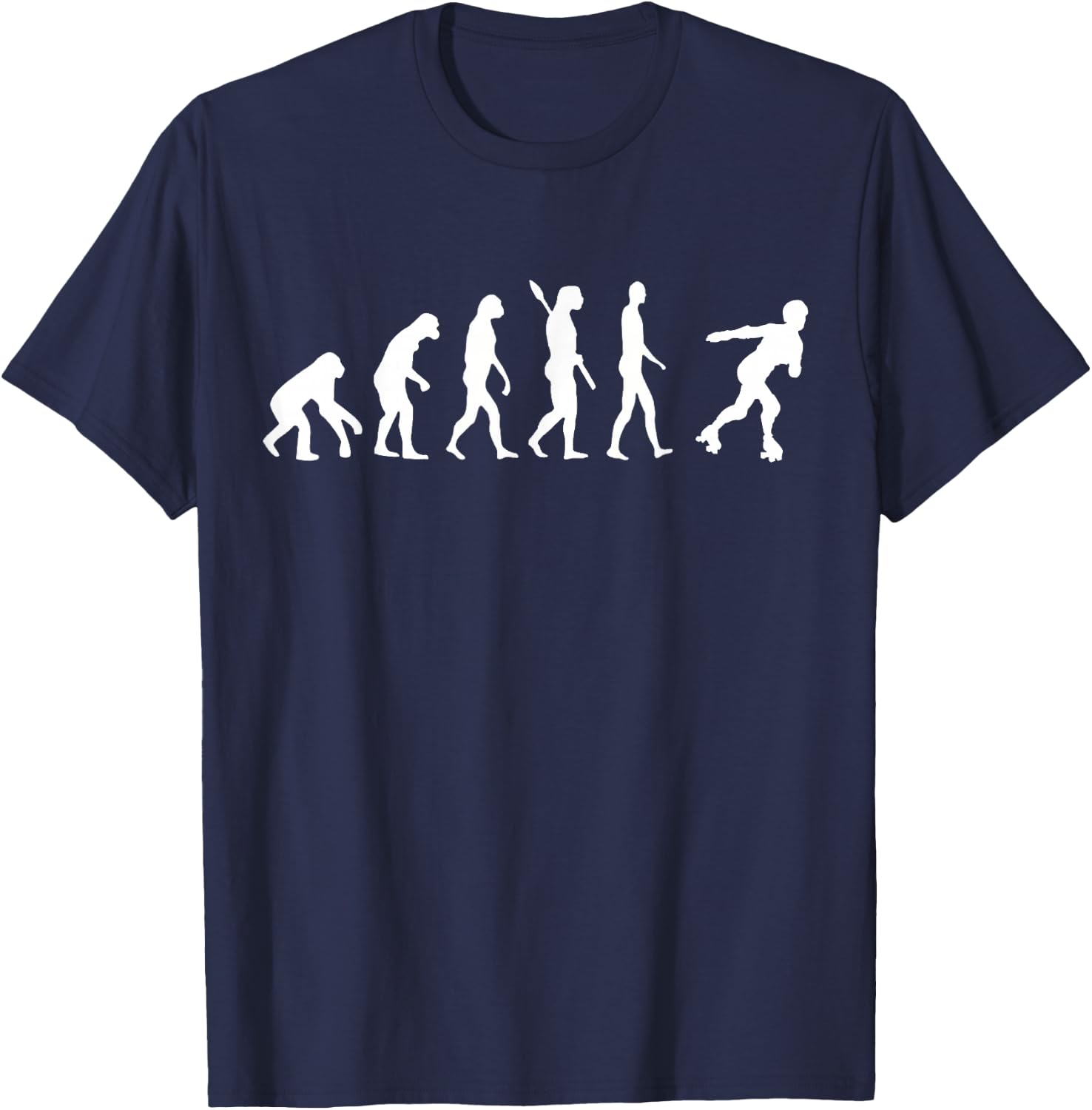 Roller Skates Rider Evolution Roller Skating Inline Skates T-Shirt - T-Shirt | Navy