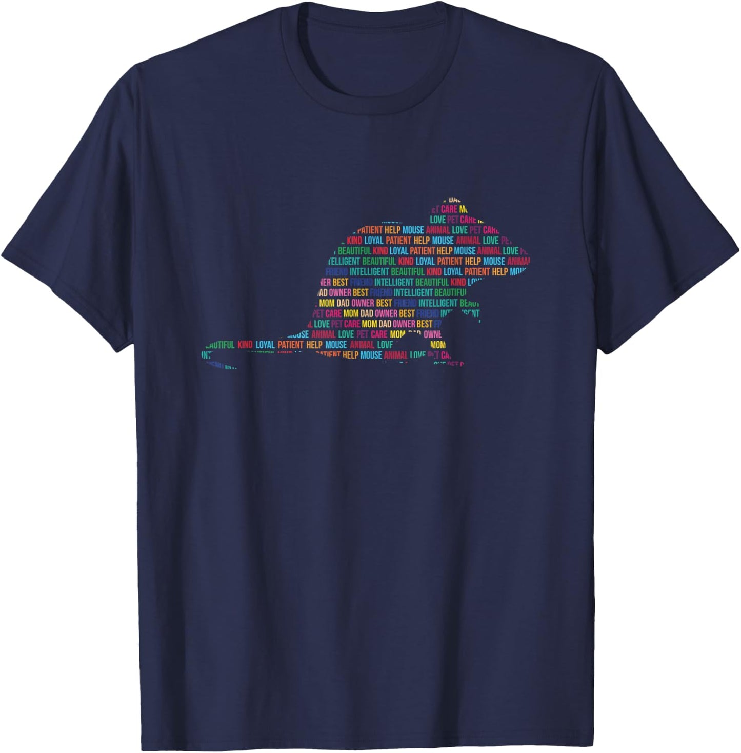 Mouse Shirt Mouse Words Animal Gift Mouse Lover Mouse T-Shirt - T-Shirt | Navy