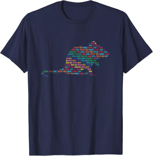 Mouse Shirt Mouse Words Animal Gift Mouse Lover Mouse T-Shirt - T-Shirt | Navy