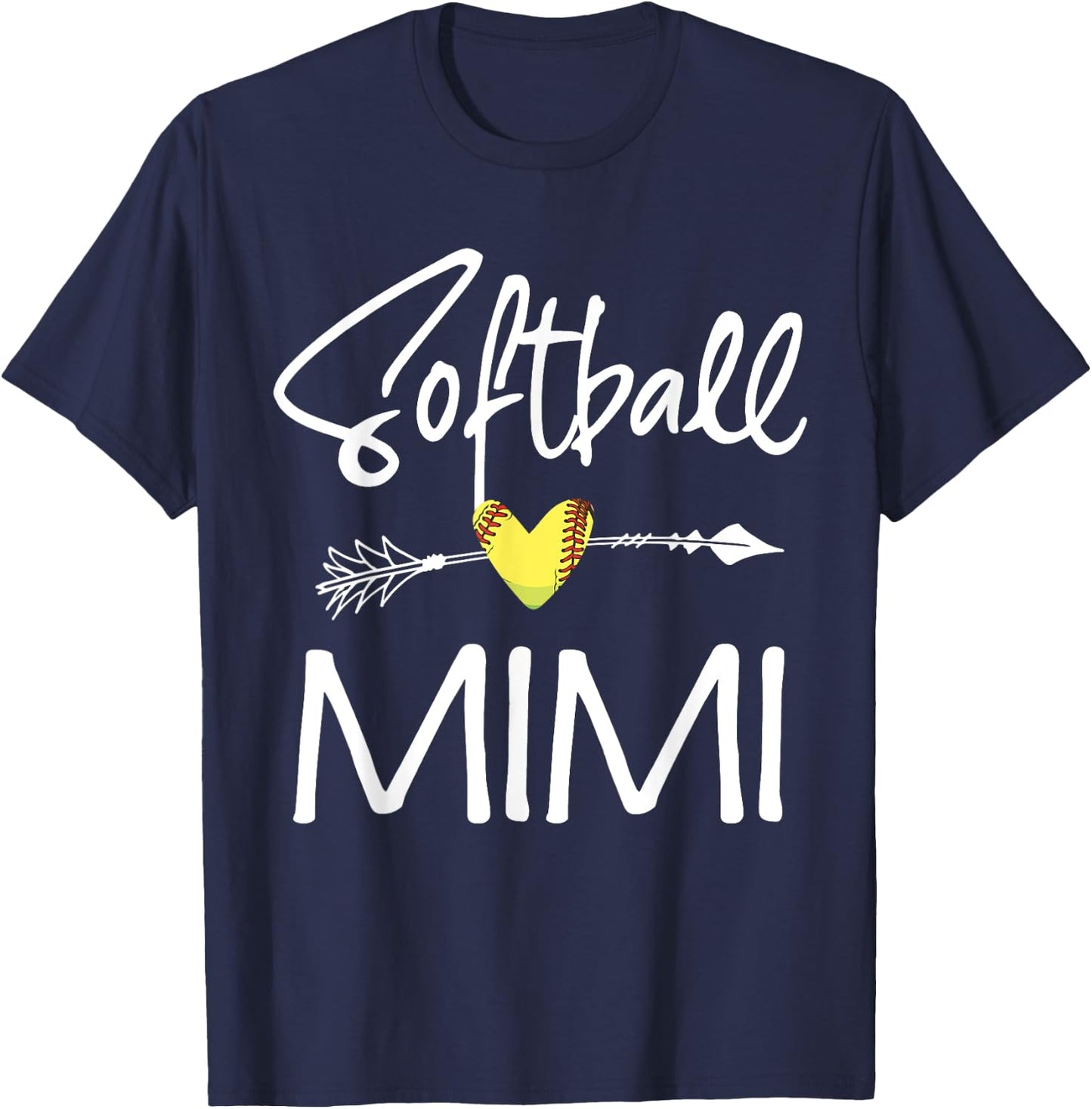 Softball Mimi Women Softball Gift T-Shirt - T-Shirt | Navy