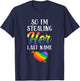 LGBTQ Pride Matching Couple Rainbow Bi Engagement Wedding T-Shirt - T-Shirt | Navy