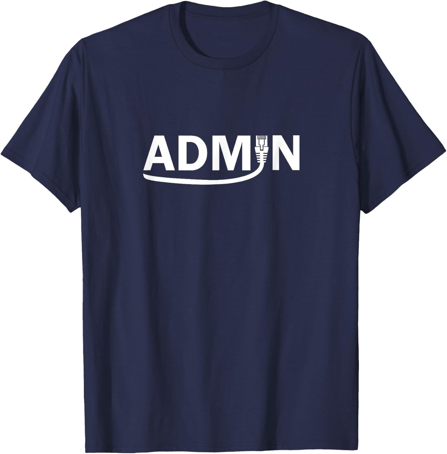 Admin - RJ 45 networking cable T-Shirt - T-Shirt | Navy