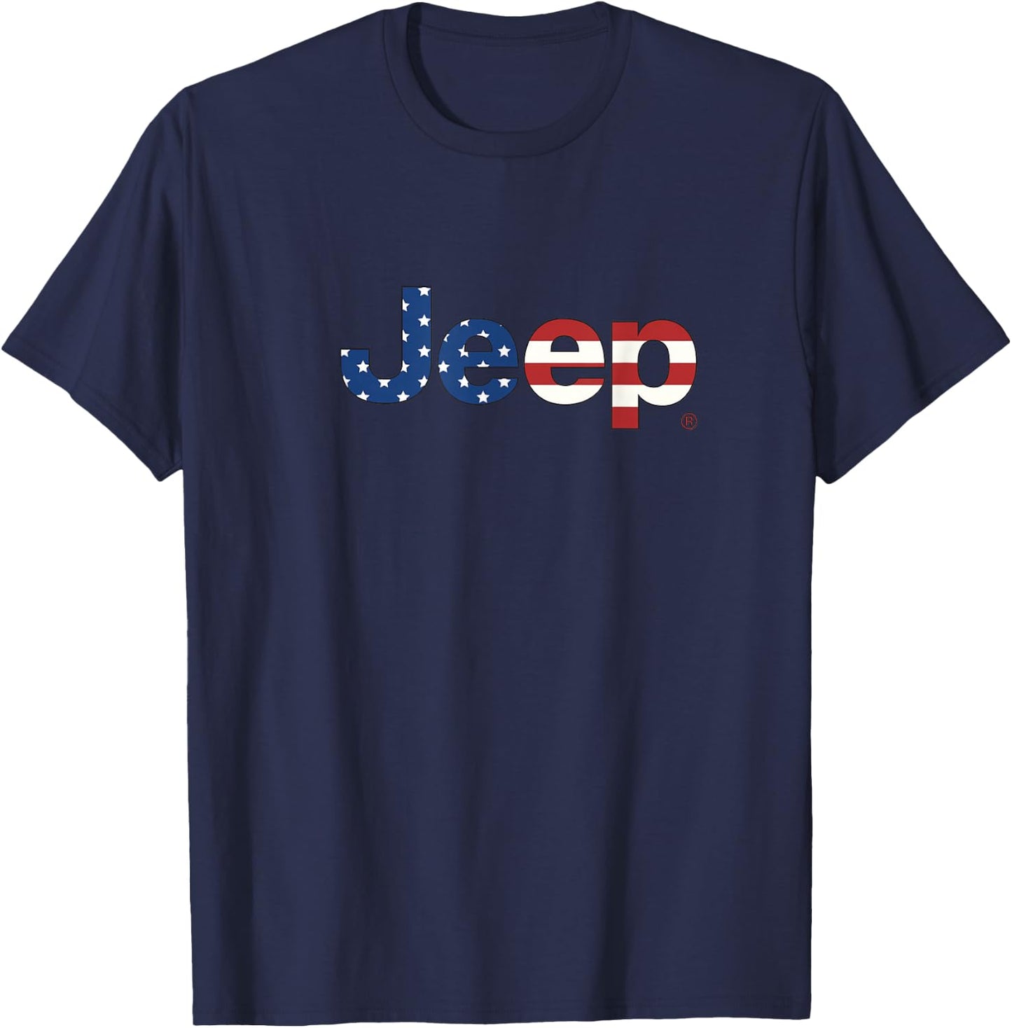Jeep Flag Wordmark Logo T-Shirt - T-Shirt | Navy