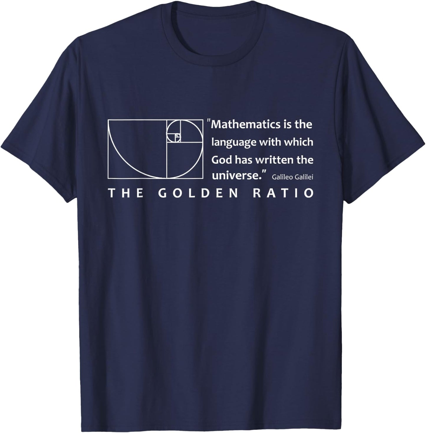 Cool Math Golden Ratio Fibonacci Gifts T-Shirt - T-Shirt | Navy