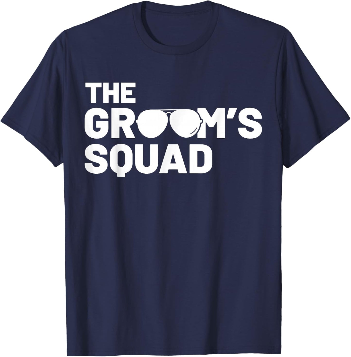 Groomsmen Groom Squat Men Bachelor Supplies Party Wedding T-Shirt - T-Shirt | Navy