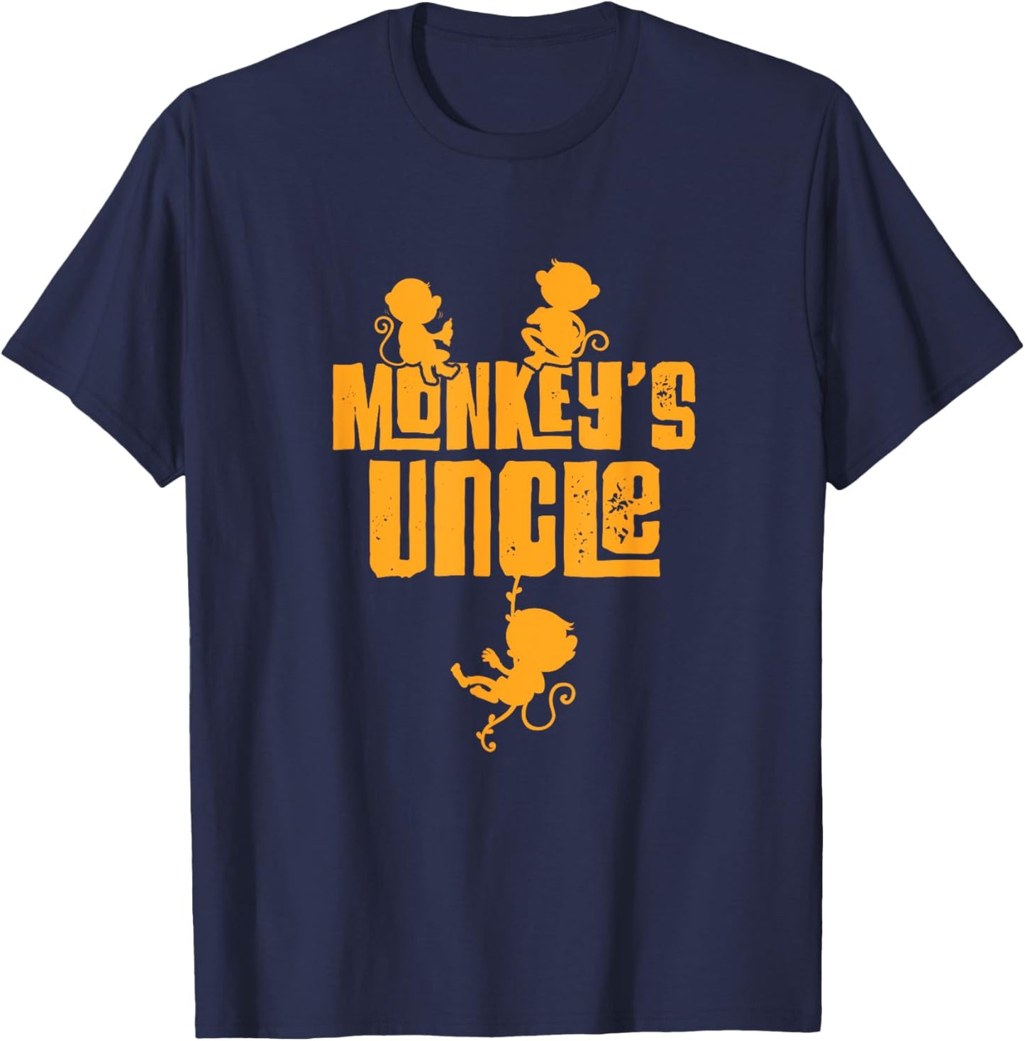 Monkey's Uncle Funny Monkey Matching Nephew T-Shirt - T-Shirt | Navy