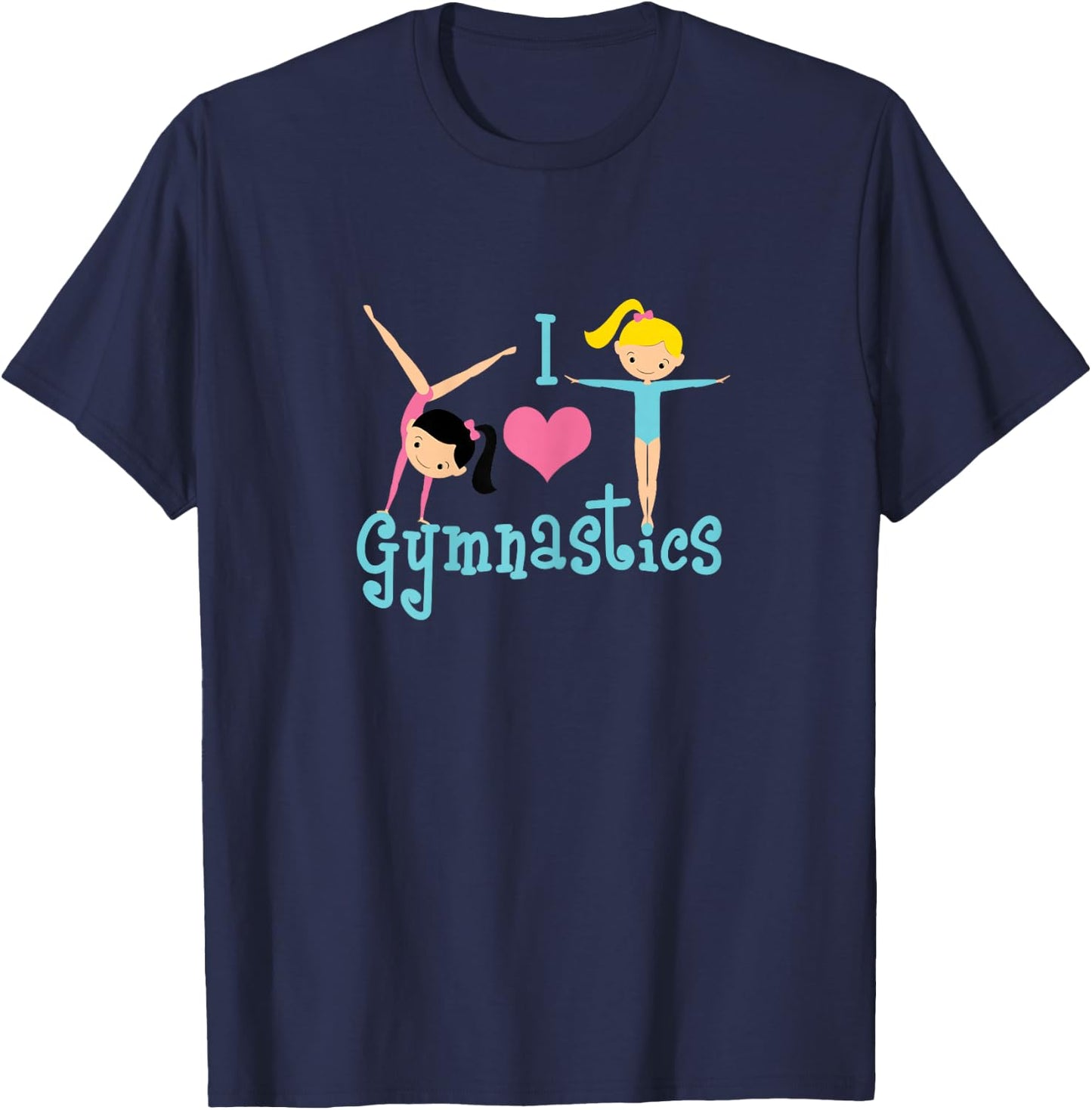 I Love Gymnastics T-Shirt - T-Shirt | Navy