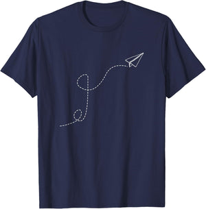 A white plane with bow planes T-Shirt - T-Shirt | Navy