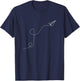 A white plane with bow planes T-Shirt - T-Shirt | Navy