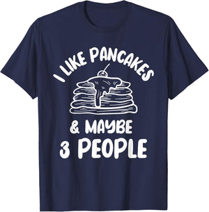 I Like Pancakes Hotcake Breakfast Syrup Food Lover Cake T-Shirt - T-Shirt | Navy