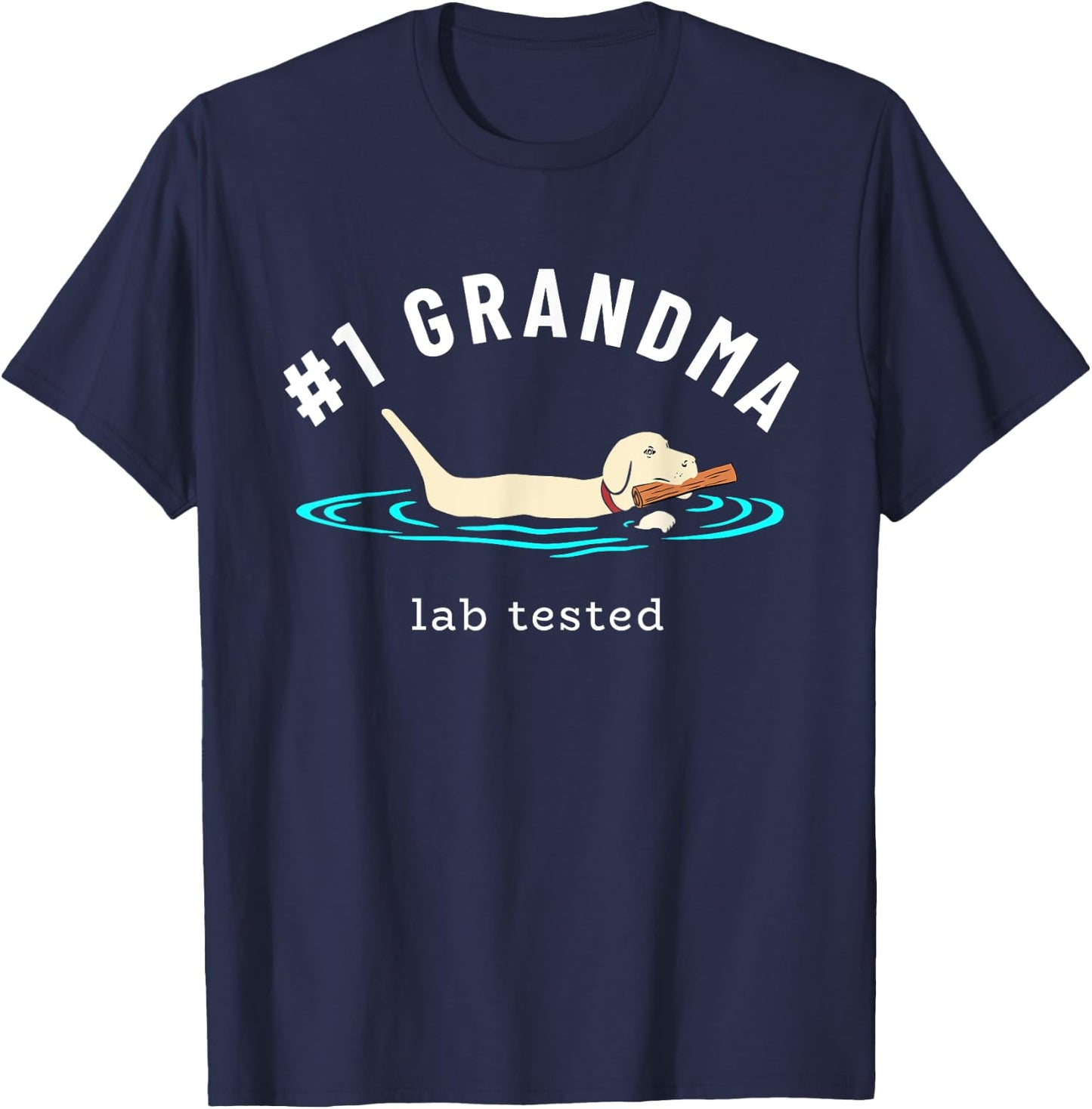 Lab Grandma Yellow Labrador Retriever - Lab Dog Lover T-Shirt - T-Shirt | Navy