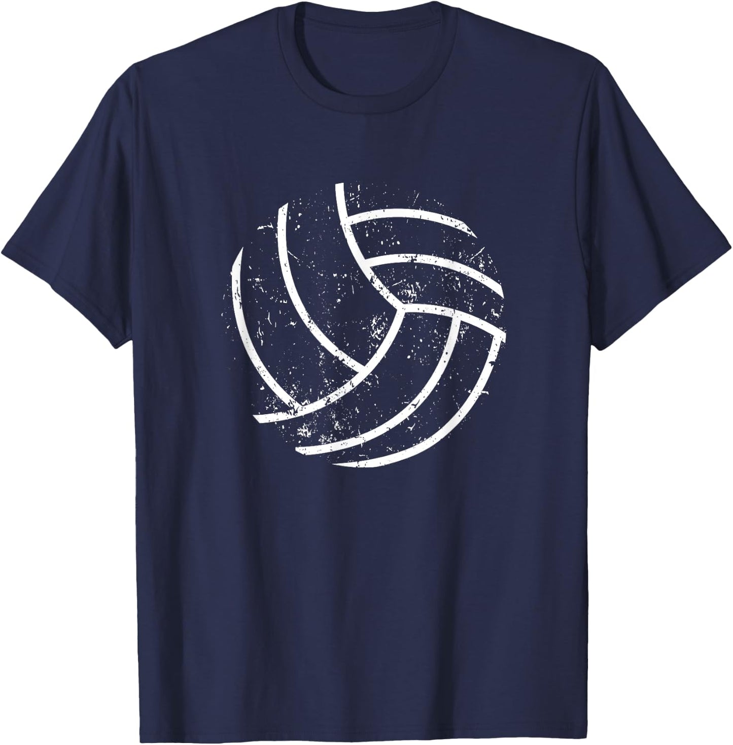 Volleyball Player Sports Volley Ball Silhouette Vball T-Shirt - T-Shirt | Navy