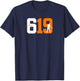 San Diego 619 Vintage 90's Baseball Style T-Shirt - T-Shirt | Navy